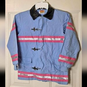 Kids Firefighter Costume Jacket - Blue & Pink